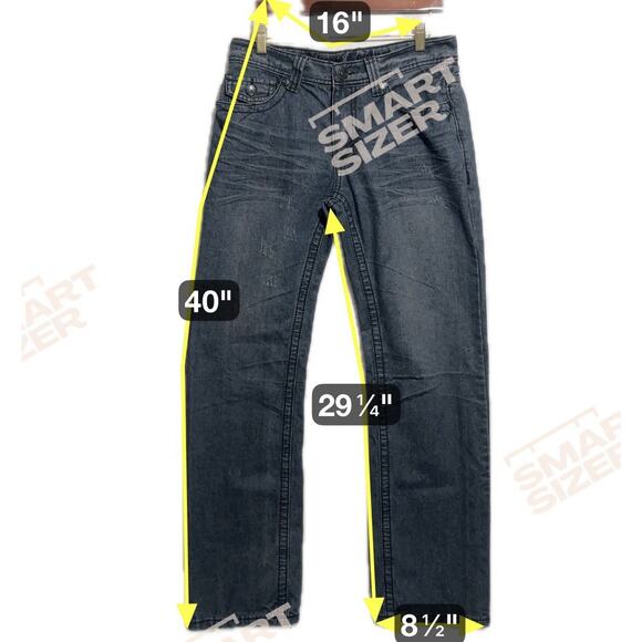 Xtreme Couture Jeans 30 x 32 Y2K Biker Embroidered Flip Pockets Straight Leg - Picture 2 of 16